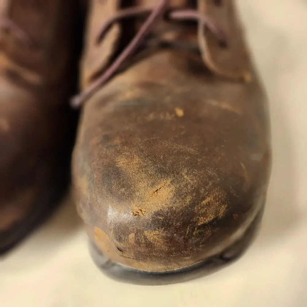 Red Wing ComfortPro 6708 Men Safety Toe‎ Brown Leather Work Shoe Oxford Sz 9E2